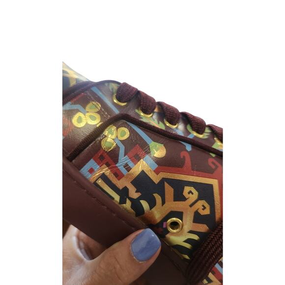 Christian Louboutin Louis Junior Men’s Sneakers – Multicolor Print – Red Sole - Picture 8 of 9